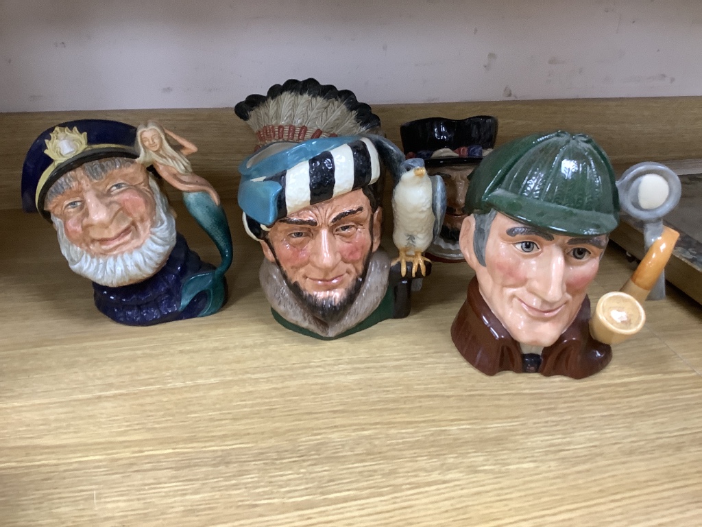 Eleven Doulton character jugs